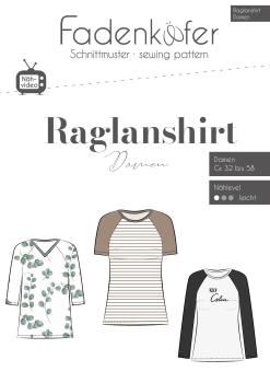 Fadenkäfer Papierschnittmuster Raglanshirt Damen 